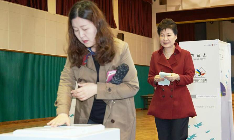 韩国举行第20届国会议员选举